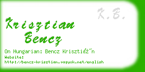 krisztian bencz business card